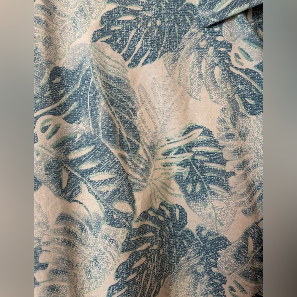 Tommy Bahama 2XL Blue Leaf Long Sleeve Button Front Shirt NWTW lightweight - Picture 4 of 8